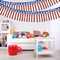 4th of July Decorations 2 Pack 40Ft Foil Fringe Garland Tinsel Streamers, Red White Blue Hanging Fringe Backdrop Banner Table Skirts for Parade Floats Patriotic Party Decor (Star 2)